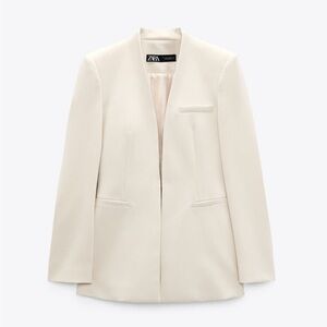 Zara Off-White Tailored Jacket